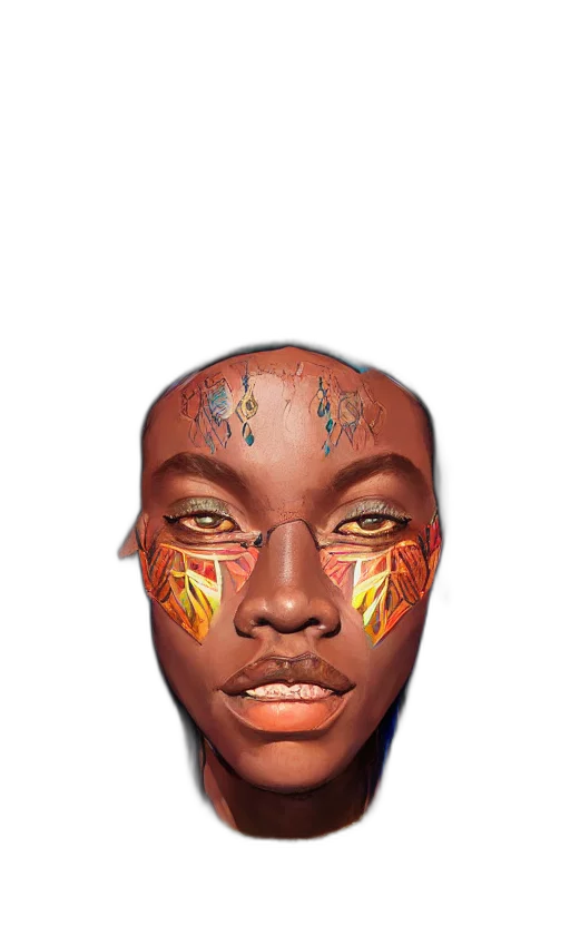face, mask, crown, creature transparent PNG cut-out