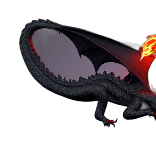 dragon, concept art, fantasy art, 3d render transparent PNG cut-out