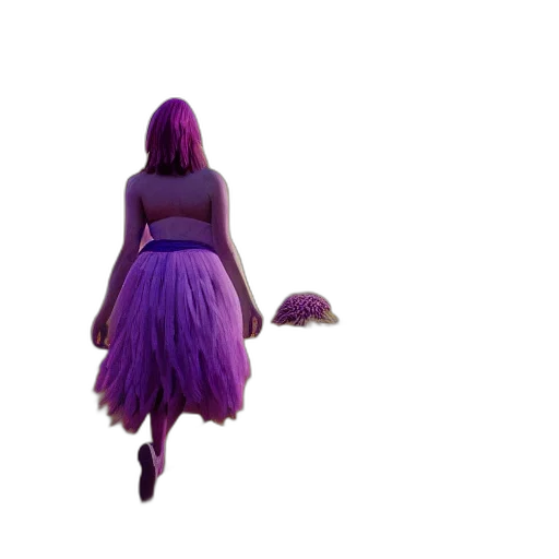 dress, umbrella, hair, creature transparent PNG cut-out