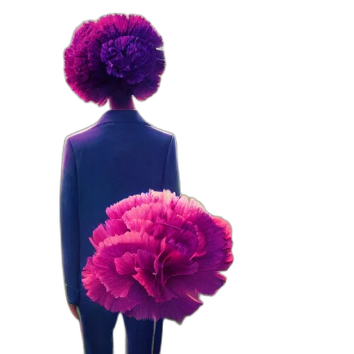 jacket, flower, dress, crown transparent PNG cut-out