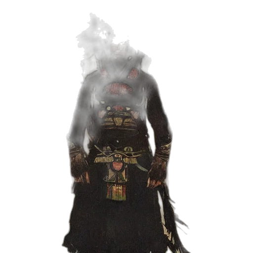 mask, staff, jacket, dragon transparent PNG cut-out