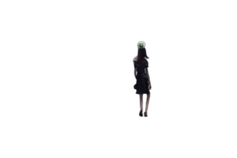 dress, hat, robot, staff transparent PNG cut-out