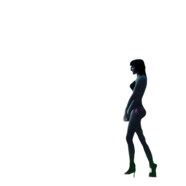 dress, robot, creature, hair transparent PNG cut-out