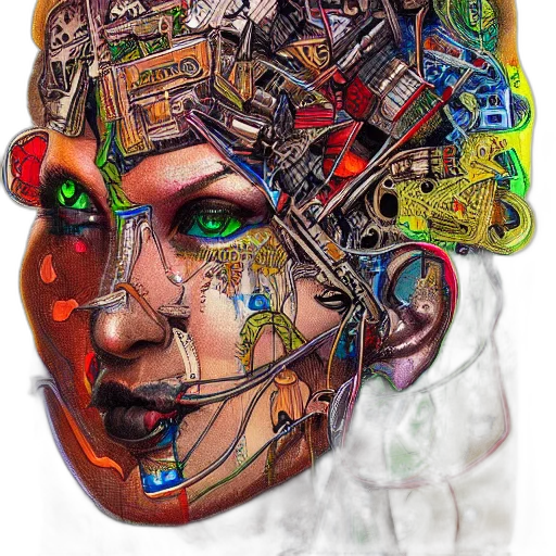 mask, robot, face, crown transparent PNG cut-out