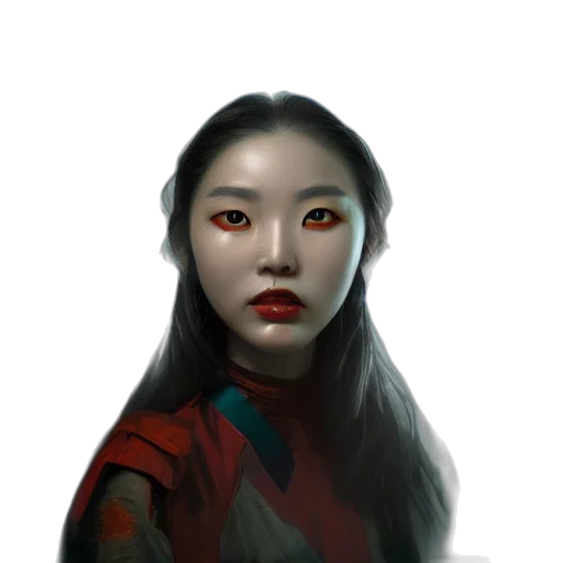 face, mask, staff, creature transparent PNG cut-out