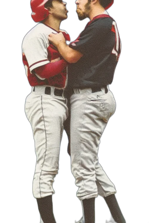 baseball, card, two, players transparent PNG cut-out