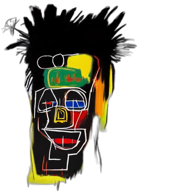 face, mask, jacket, hair transparent PNG cut-out