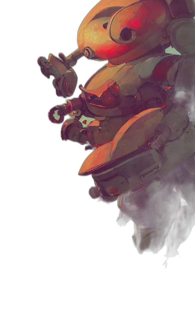 robot, weapon, creature, face transparent PNG cut-out