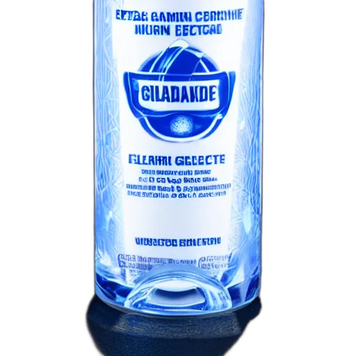 bottle, 3d render, electric, blue transparent PNG cut-out
