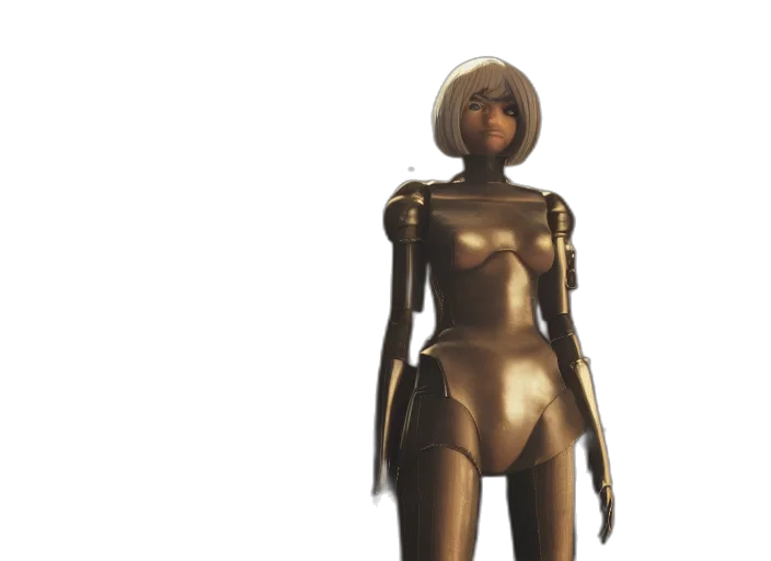 robot, dress, 3d render, concept art transparent PNG cut-out