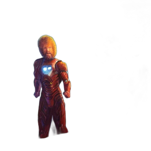 robot, staff, mask, creature transparent PNG cut-out