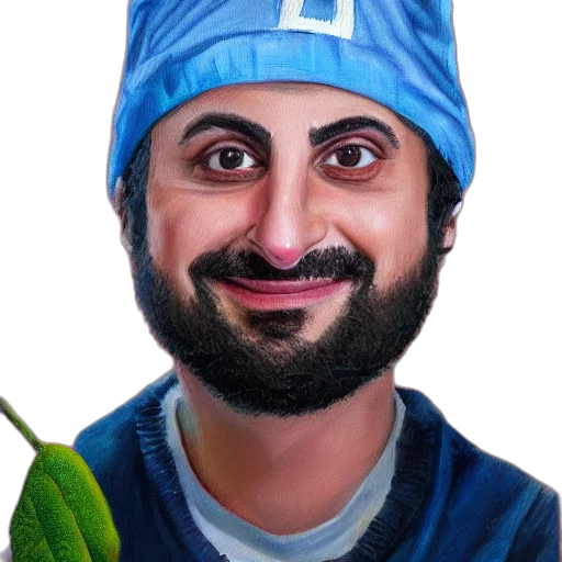 face, hat, staff, animal transparent PNG cut-out