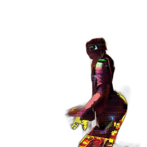 robot, staff, creature, dress transparent PNG cut-out
