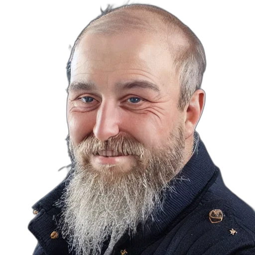 jacket, face, hair, staff transparent PNG cut-out