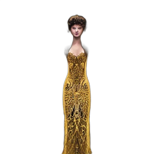 dress, 3d render, concept art, fantasy art transparent PNG cut-out