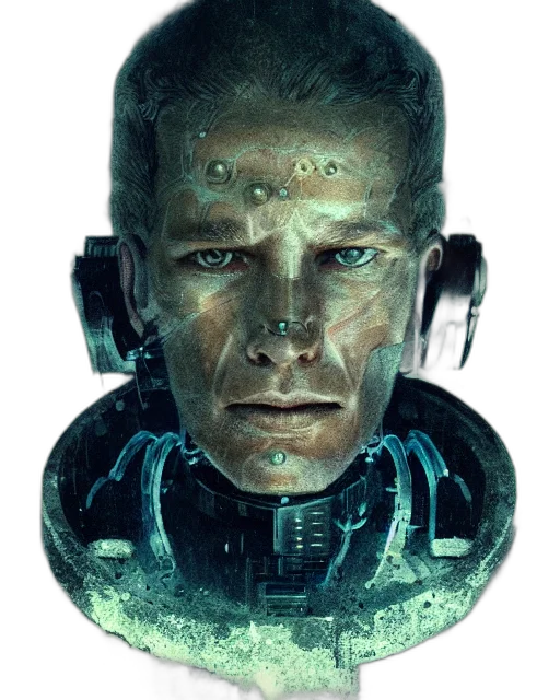 face, robot, mask, cyberpunk transparent PNG cut-out