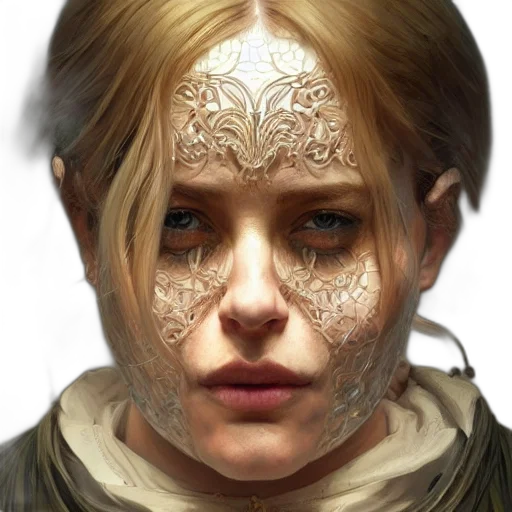 face, mask, concept art, fantasy art transparent PNG cut-out