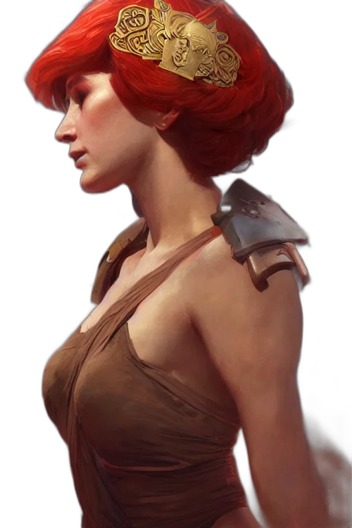 face, dress, staff, weapon transparent PNG cut-out