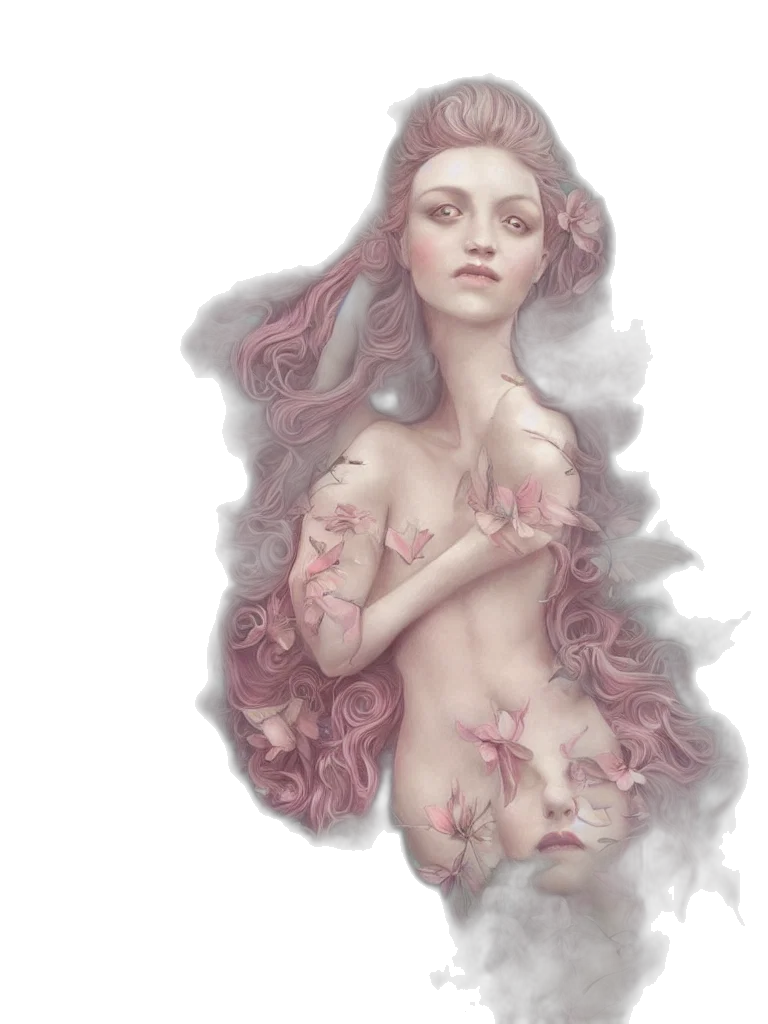 dress, fantasy art, concept art, watercolor transparent PNG cut-out