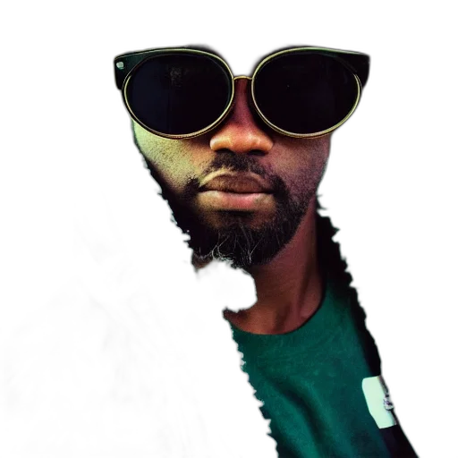 face, jacket, hat, staff transparent PNG cut-out