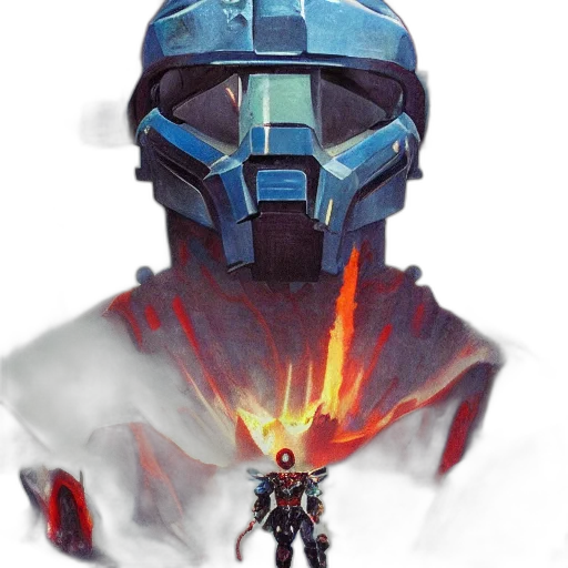 robot, mask, weapon, concept art transparent PNG cut-out