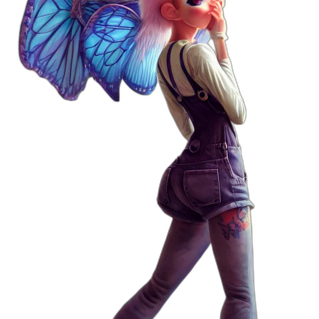 jacket, staff, creature, concept art transparent PNG cut-out
