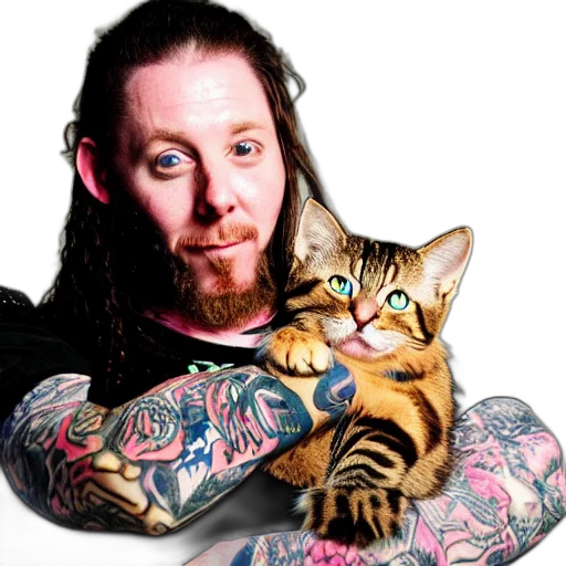 animal, brian, welch, holding transparent PNG cut-out
