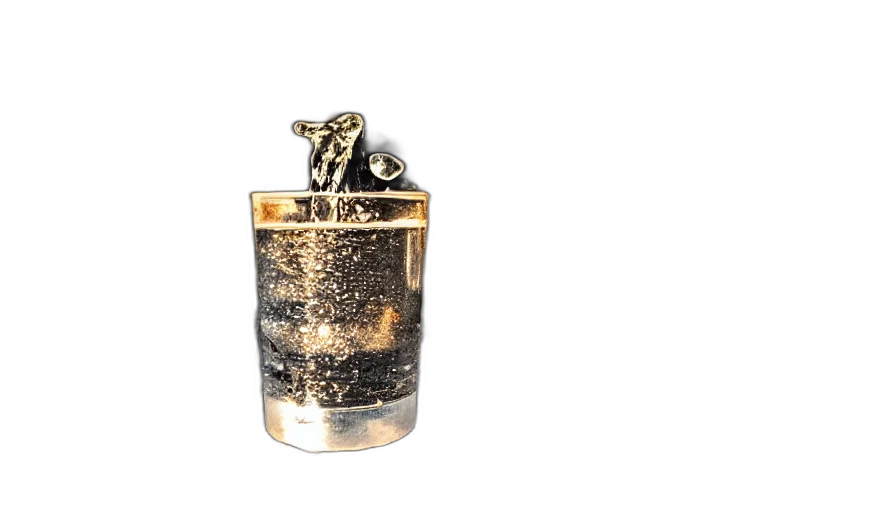 jewelry, bottle, crown, 3d render transparent PNG cut-out