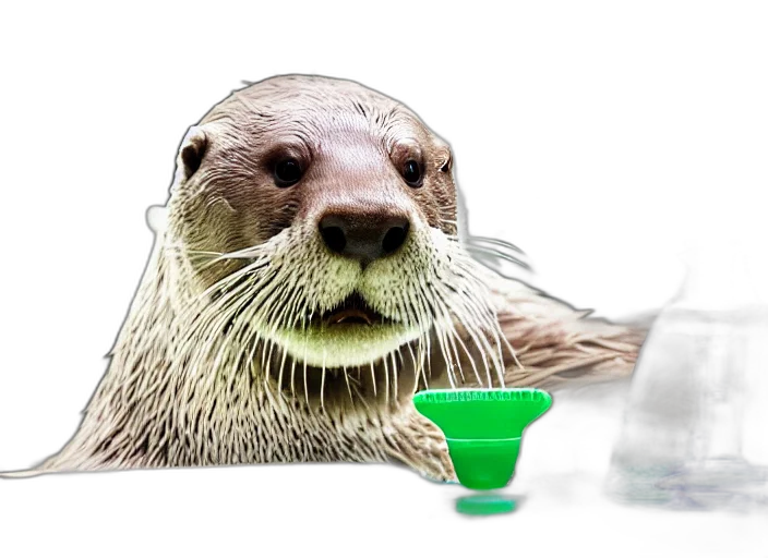 animal, 3d render, green, film transparent PNG cut-out