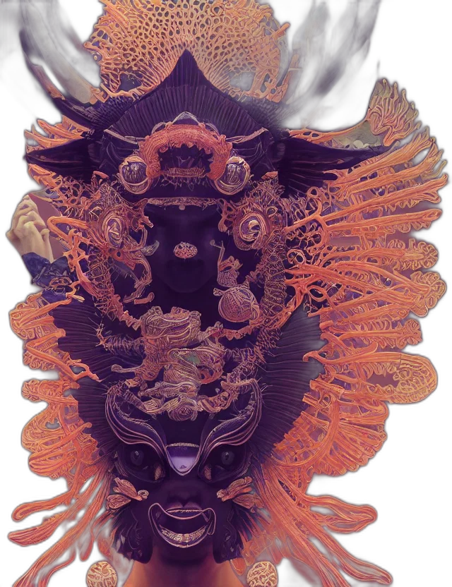 crown, mask, dragon, creature transparent PNG cut-out