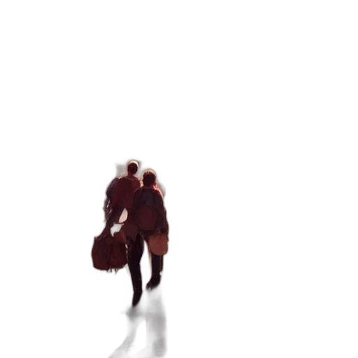 jacket, umbrella, robot, staff transparent PNG cut-out