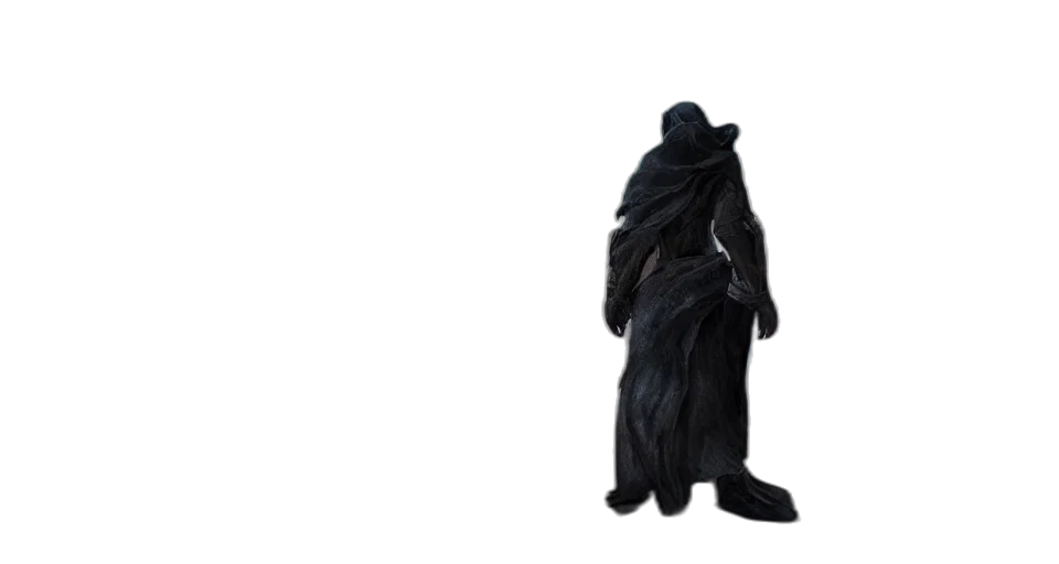 jacket, creature, mask, staff transparent PNG cut-out
