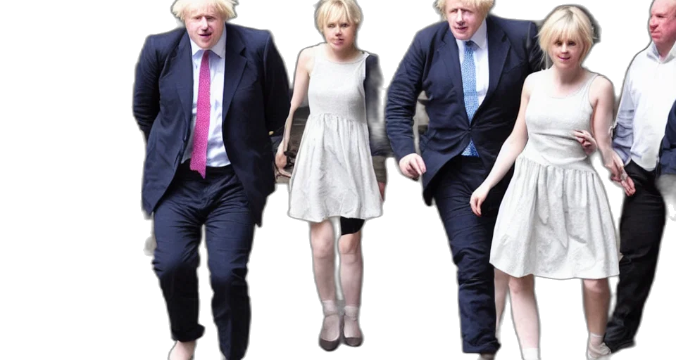 boris, johnson, wearing, ballerina transparent PNG cut-out
