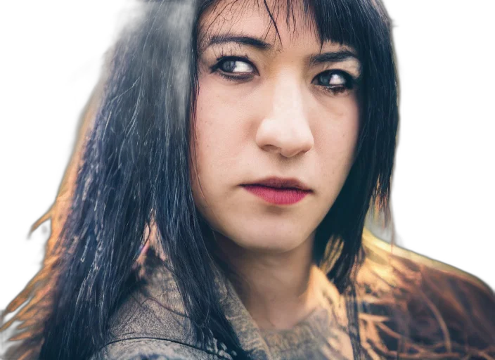 face, hair, robot, dragon transparent PNG cut-out