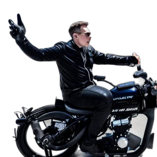 jacket, elon, musk, riding transparent PNG cut-out