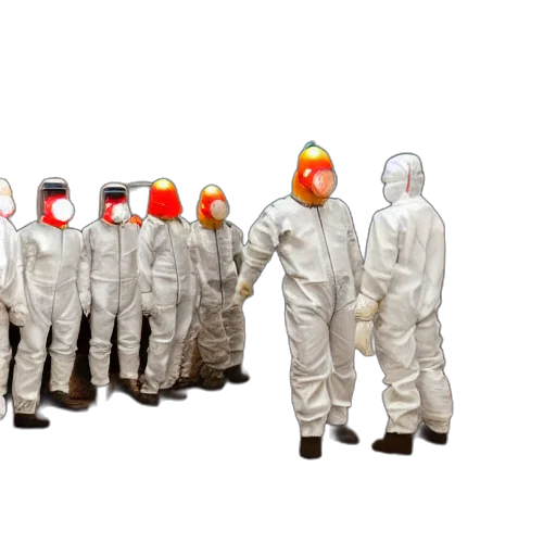 jacket, mask, robot, staff transparent PNG cut-out