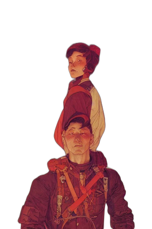 hat, jacket, face, concept art transparent PNG cut-out