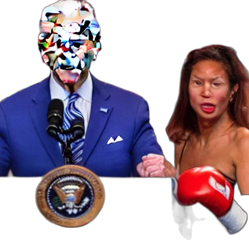 mask, joe, biden, boxing transparent PNG cut-out