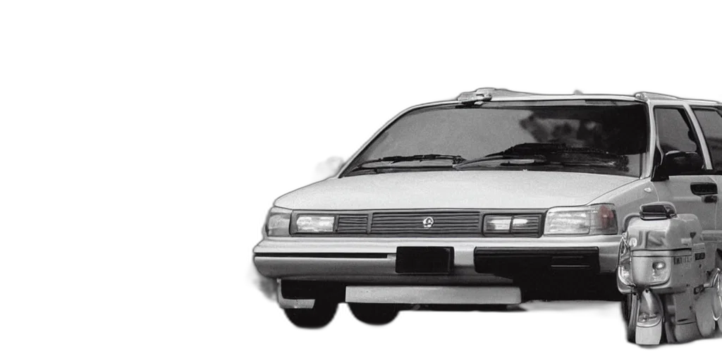 car, photorealistic, concept art, vaporwave transparent PNG cut-out