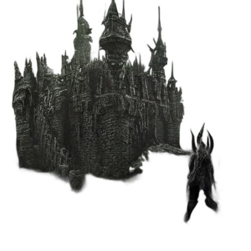 crown, creature, staff, building transparent PNG cut-out