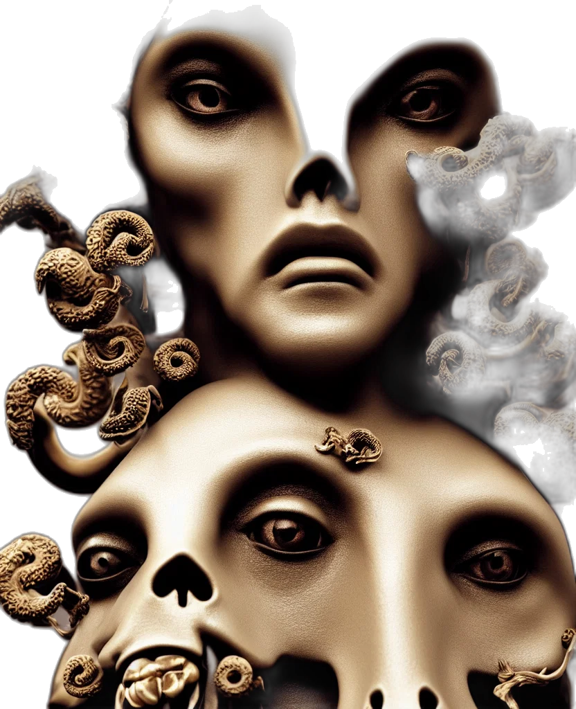 mask, face, photorealistic, fantasy art transparent PNG cut-out