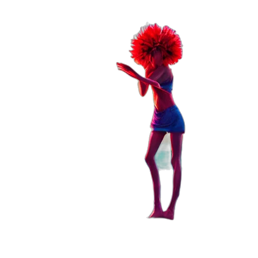 dress, flower, hat, staff transparent PNG cut-out