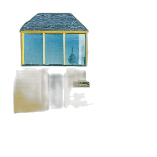 building, umbrella, 3d render, concept art transparent PNG cut-out