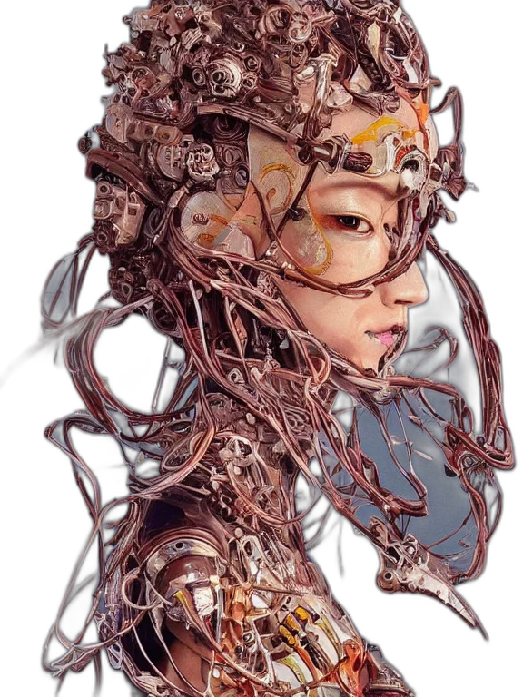 robot, mask, crown, face transparent PNG cut-out