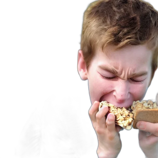food, white, boy, screaming transparent PNG cut-out