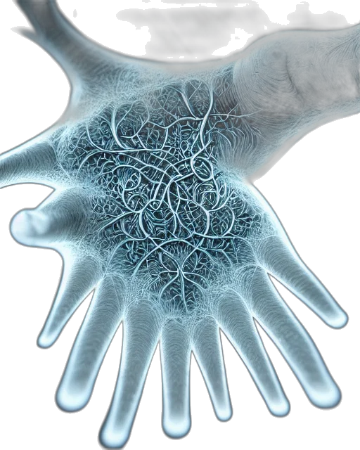 jewelry, recursive, branching, hand transparent PNG cut-out