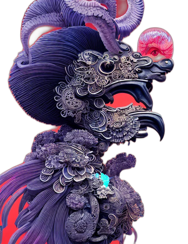 dragon, mask, staff, crown transparent PNG cut-out