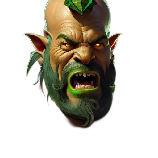 face, mask, staff, creature transparent PNG cut-out