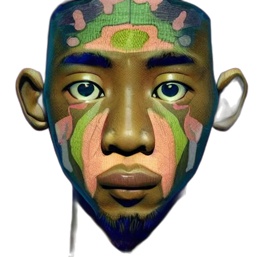 mask, face, creature, photorealistic transparent PNG cut-out