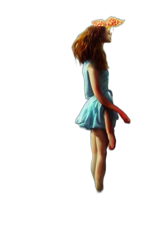dress, staff, face, shoes transparent PNG cut-out
